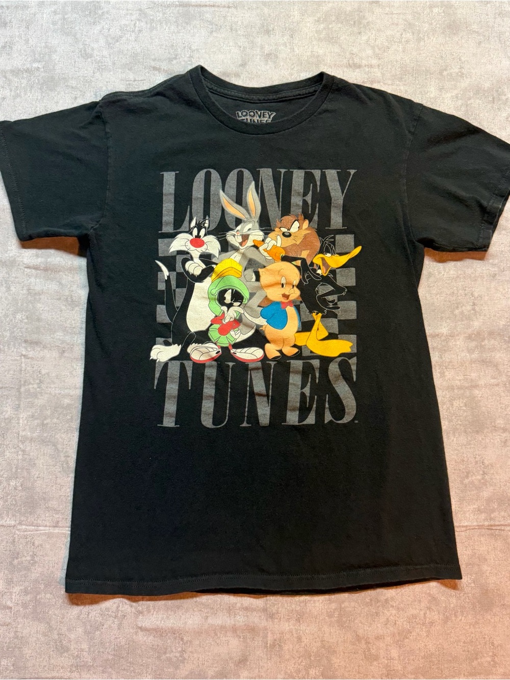 Warner Bros. Black Looney Tunes Kids Tee with Colorful Character Print